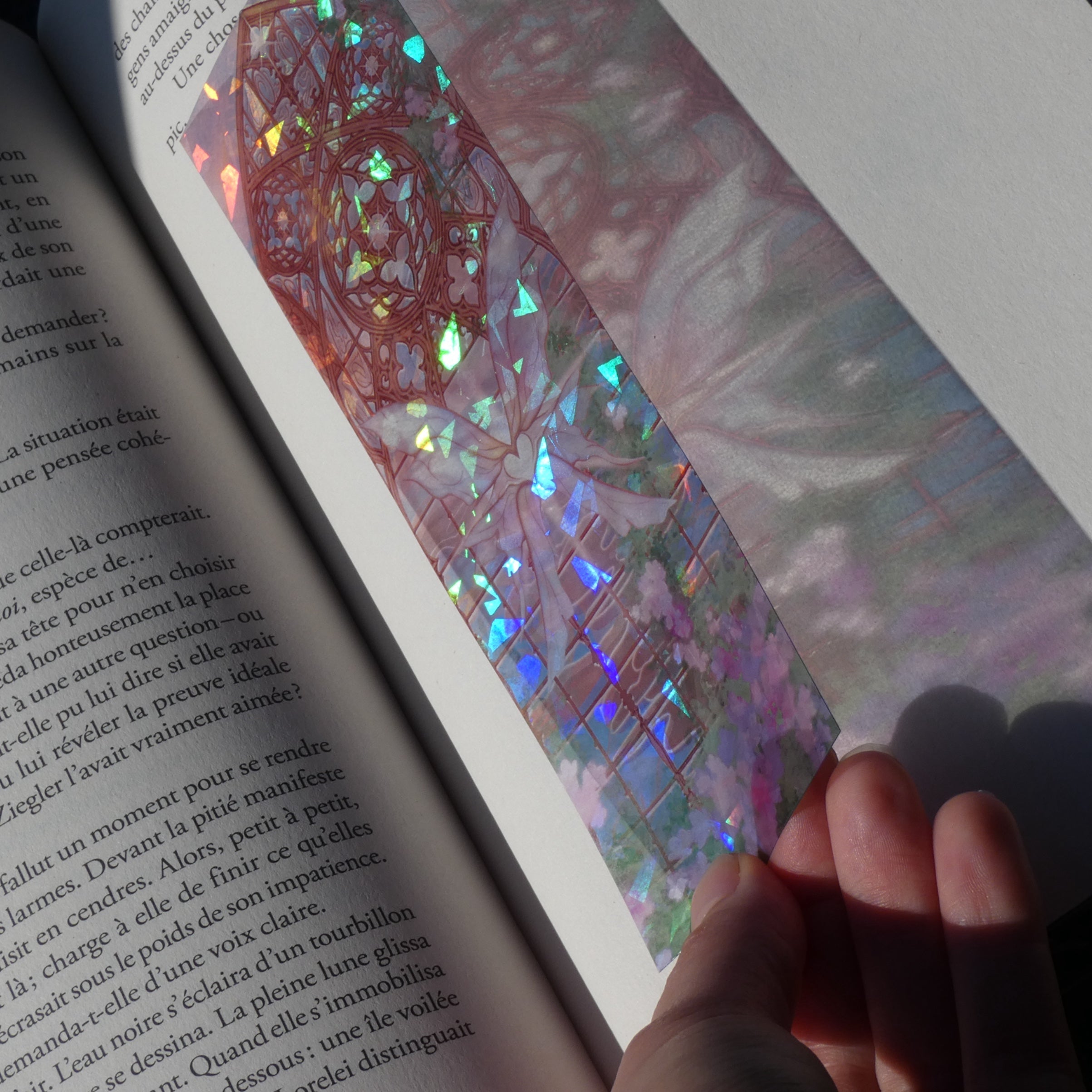 Marque page transparent